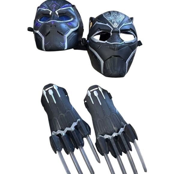 MARVEL RUBIE’S Black Panther Costume Size 10-12 years Battery operated light up - Picture 8 of 13